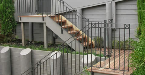 Stairs and railing