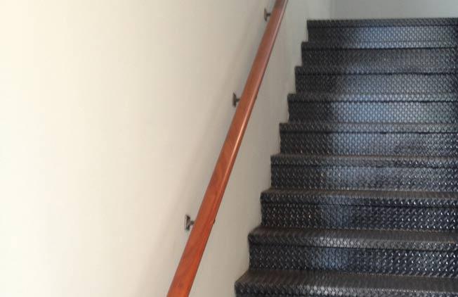 Chequer plate stairs, Parnell